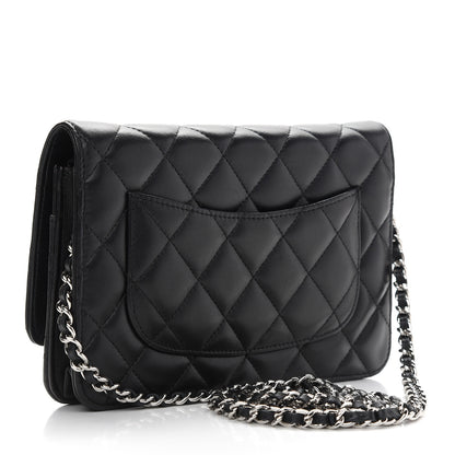 Chanel Lambskin Quilted Wallet On Chain WOC Black 3 of 11
