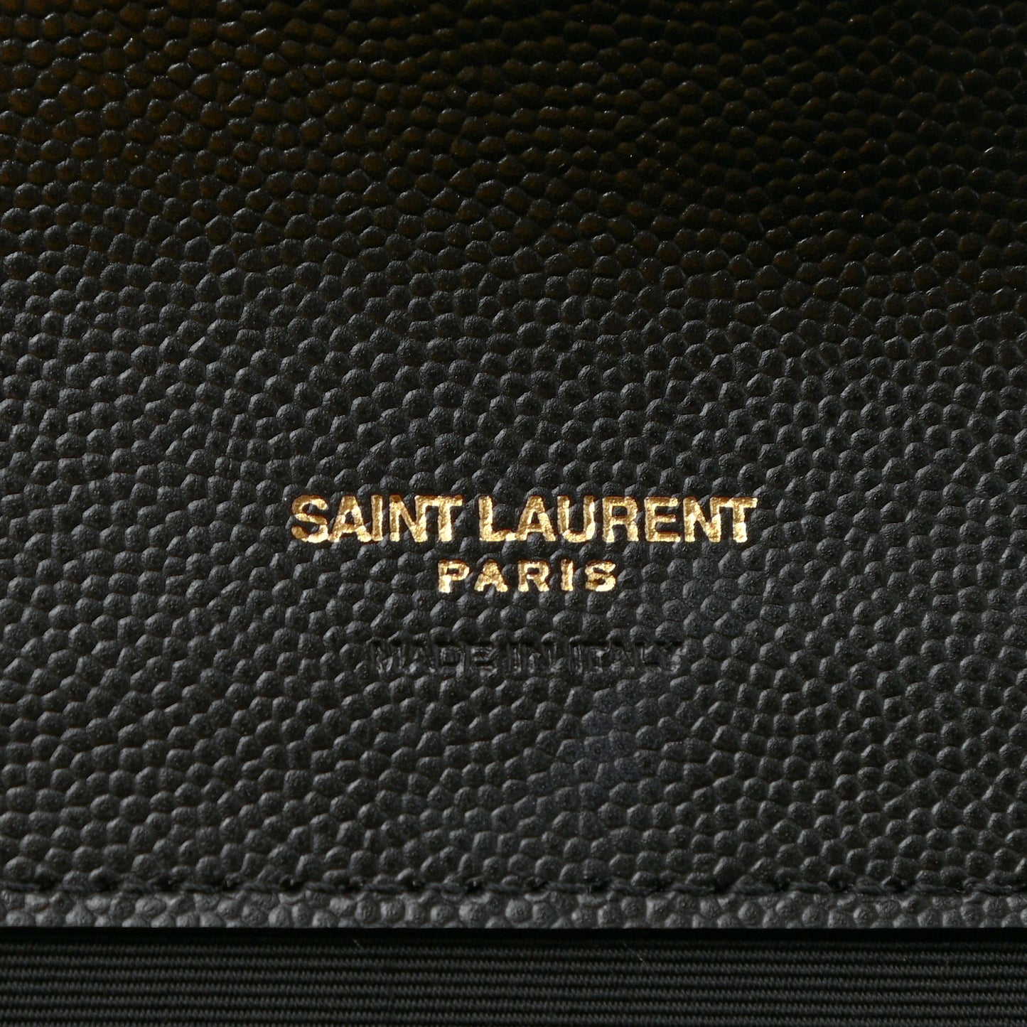 Grain De Poudre Matelasse Chevron Monogram Envelope Clutch Black