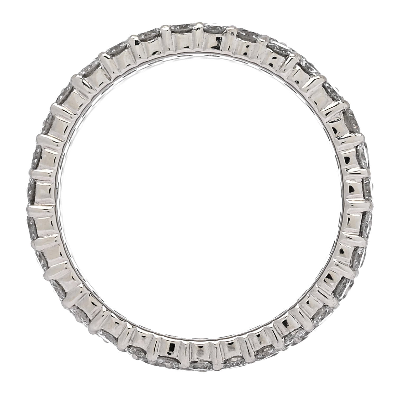 Parker & West by FASHIONPHILE Platinum Diamond 5.24ctw Five Row Eternity Band Ring 58 8.5 4 of 8