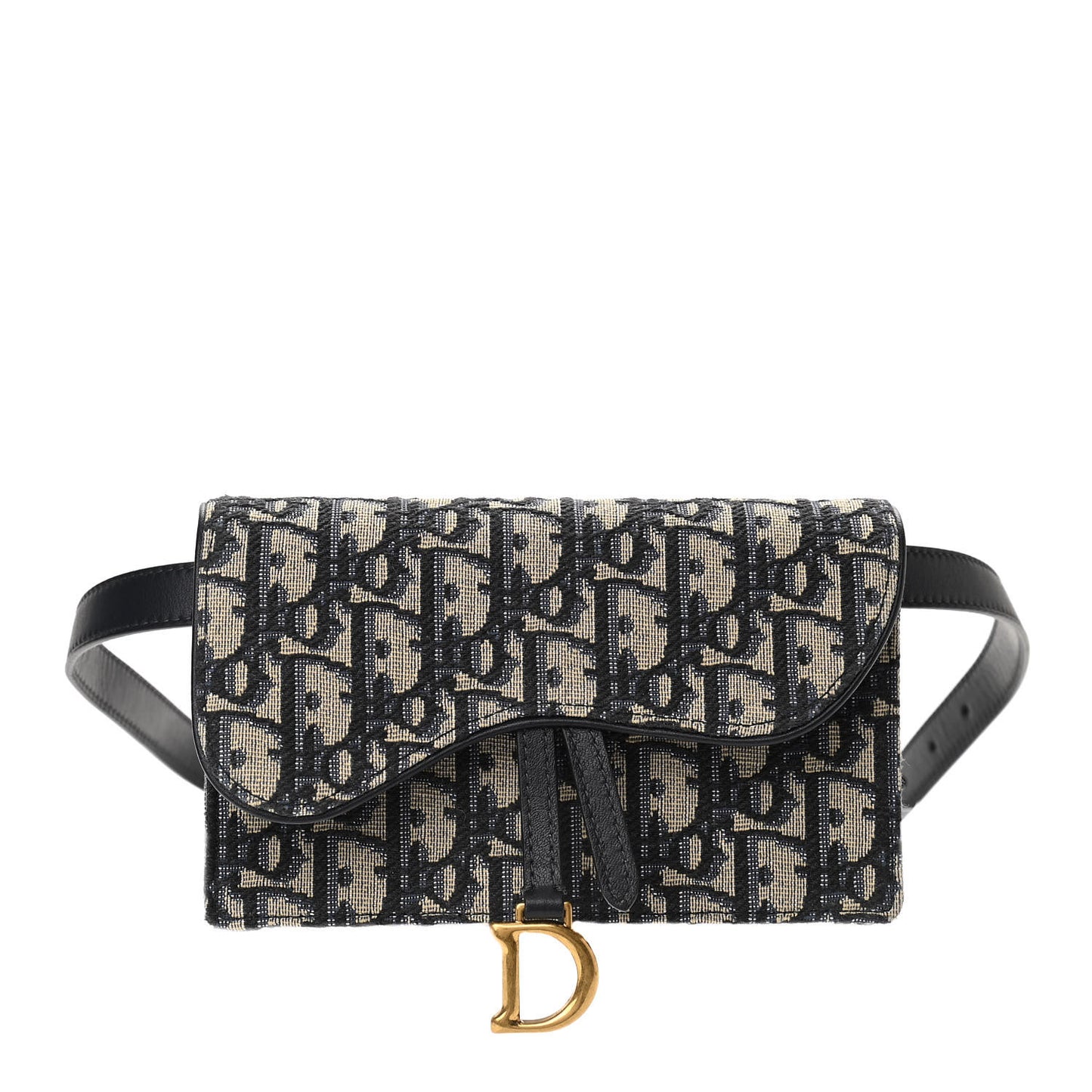 Oblique Saddle Belt Bag Blue