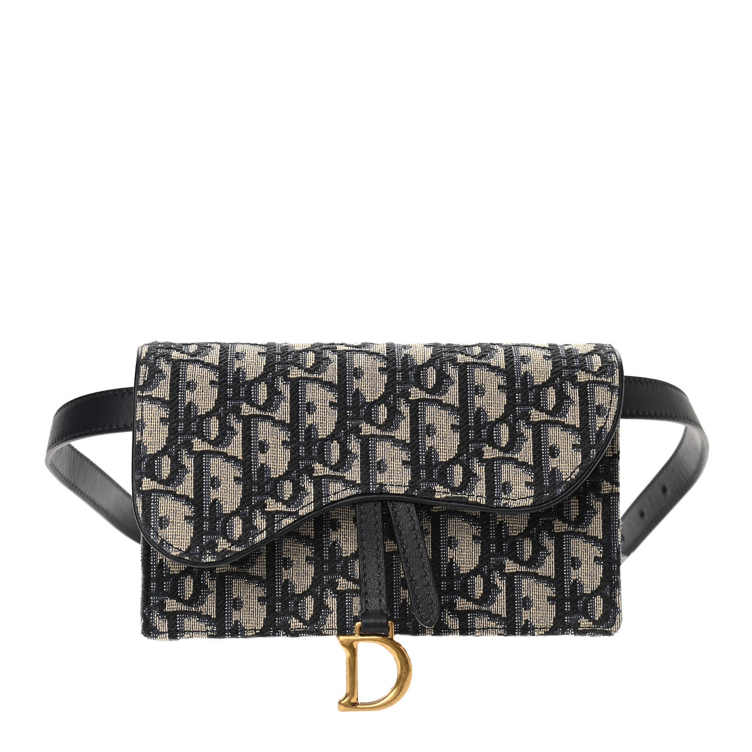 Christian Dior Oblique Saddle Belt Bag Blue 1 of 10