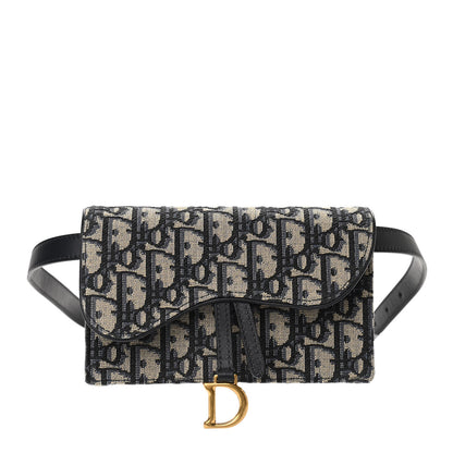 Christian Dior Oblique Saddle Belt Bag Blue 1 of 10