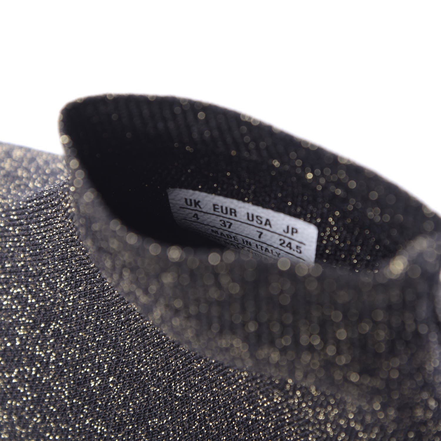 Balenciaga Knit Metal Womens Speed Sneakers 37 Black Gold 9 of 9