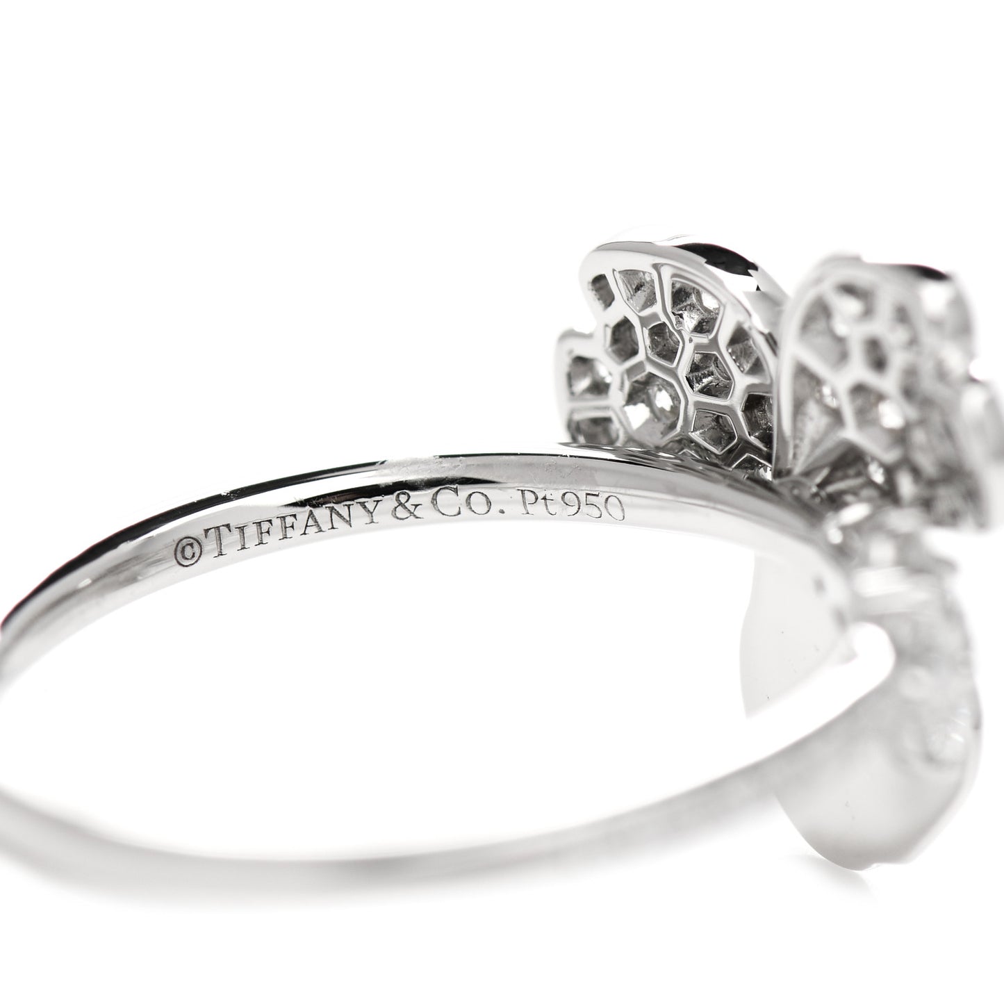 Platinum Diamond Paper Flowers Mixed Cluster Ring 54 7