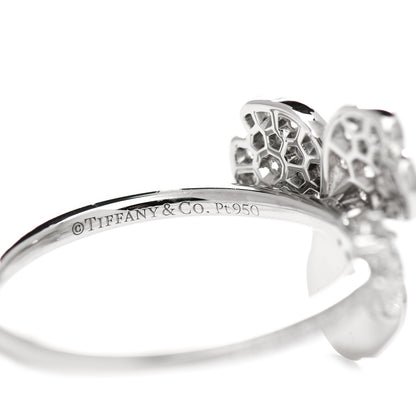 Tiffany Platinum Diamond Paper Flowers Mixed Cluster Ring 54 7 3 of 4