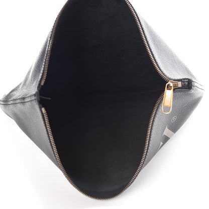 Gucci Pebbled Calfskin Large Logo Portfolio Clutch Black 5 of 7