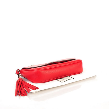 Gucci Pebbled Calfskin Medium Soho Flap Crossbody Tabasco Red 4 of 8