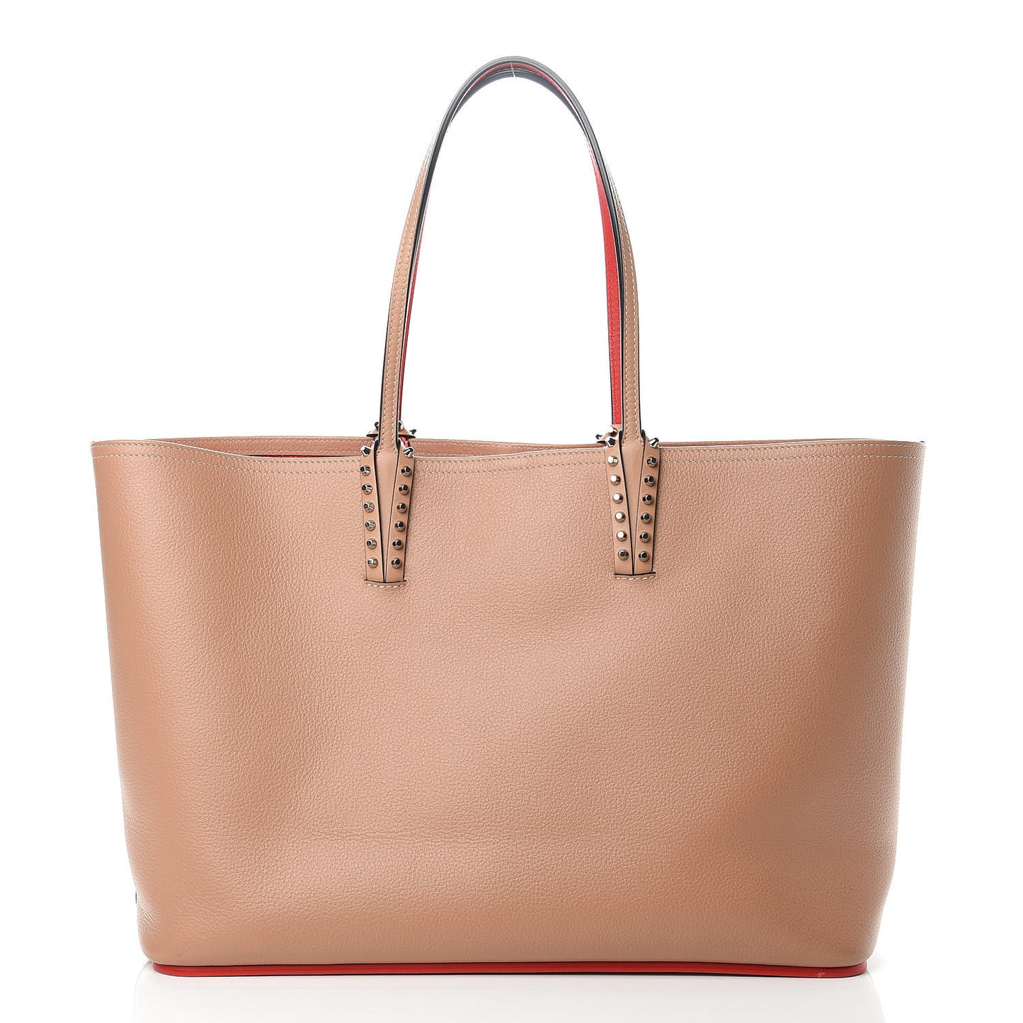 Calfskin Spikes East West Cabata Tote Nude