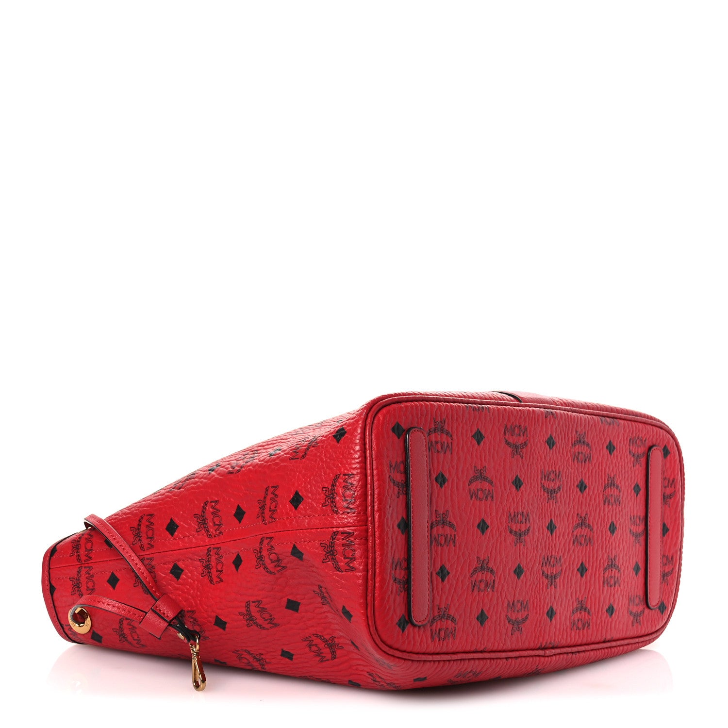 MCM Visetos Medium Liz Reversible Shopper Tote Ruby Red 6 of 17