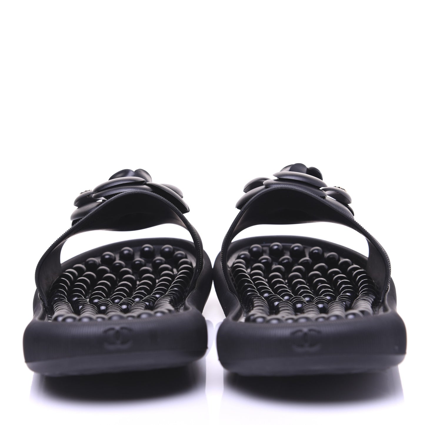 Thermoplastic PVC Camellia Mule Sandals 40 Black