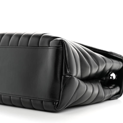 Saint Laurent Calfskin Y Quilted Monogram Monochrome Medium Loulou Chain Satchel Black 11 of 12