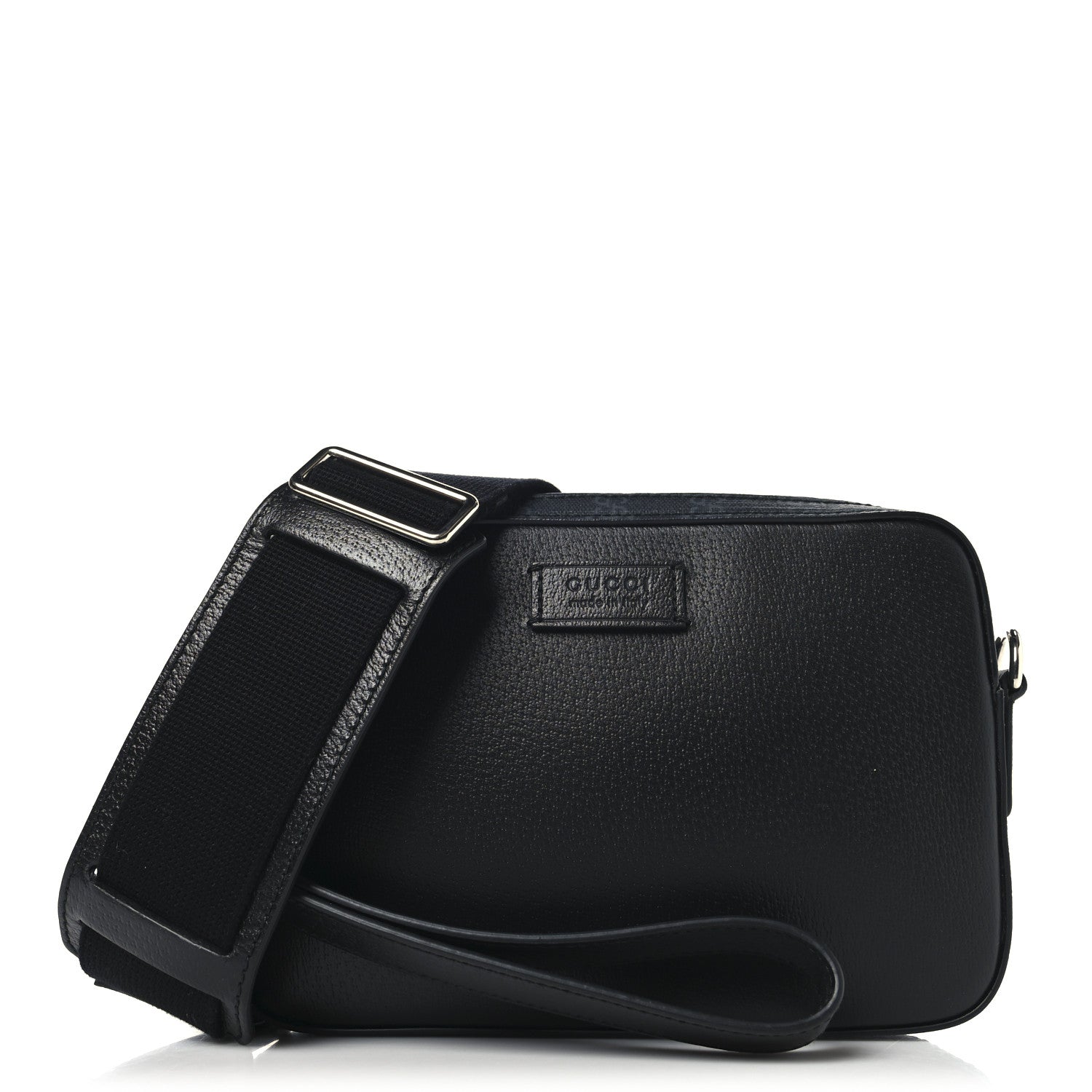 Gucci GG Supreme Monogram Textured Dollar Calfskin Small Crossbody Bag Black 1 of 11