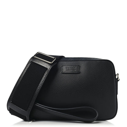 Gucci GG Supreme Monogram Textured Dollar Calfskin Small Crossbody Bag Black 1 of 11