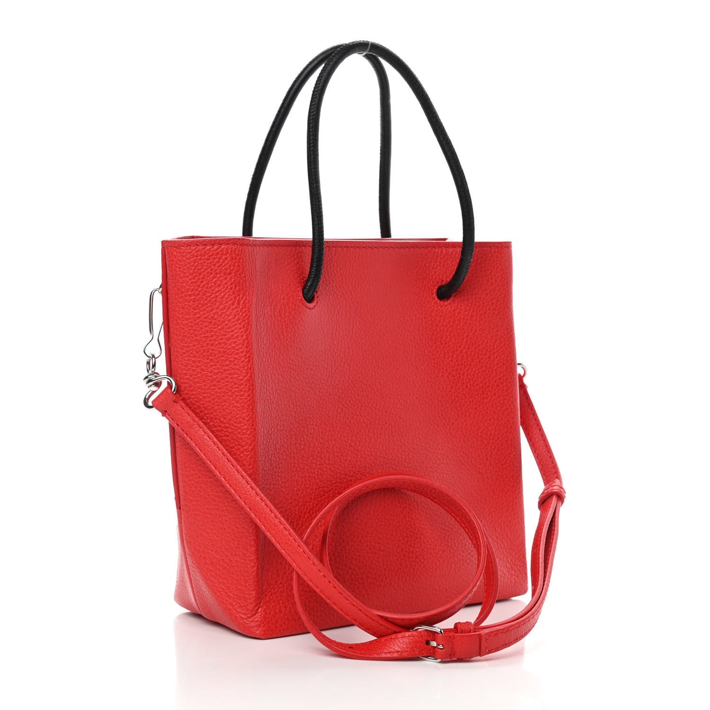 Calfskin Logo XXS Shopping Tote Red
