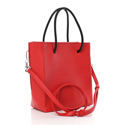 Balenciaga Calfskin Logo XXS Shopping Tote Red 3 of 10