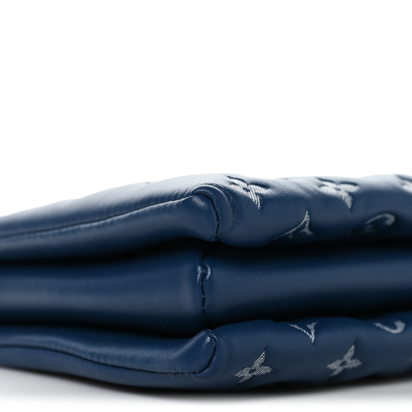 Lambskin Embossed Monogram Coussin PM Denim Blue