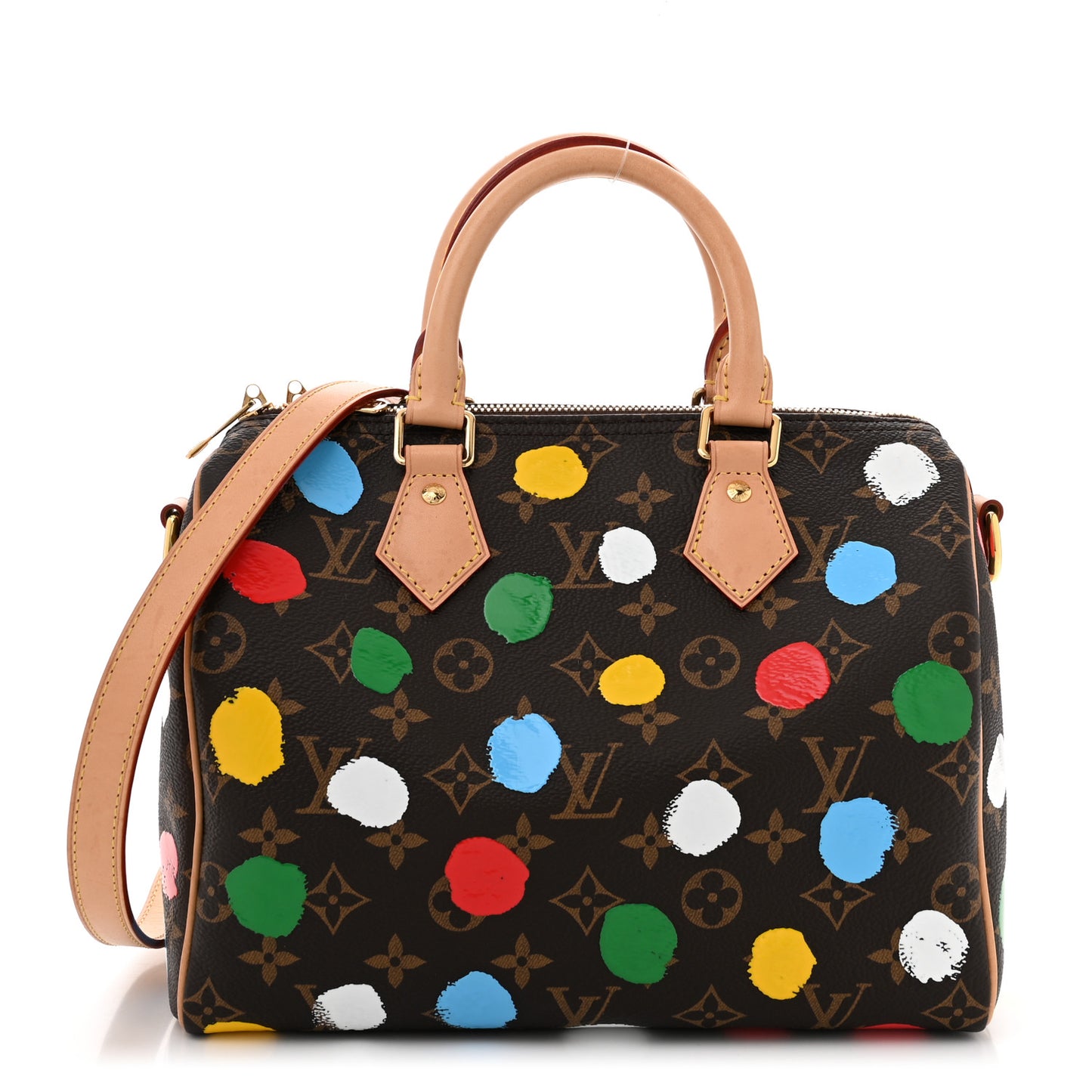 LV X YK Monogram Speedy Bandouliere 25 Multicolor