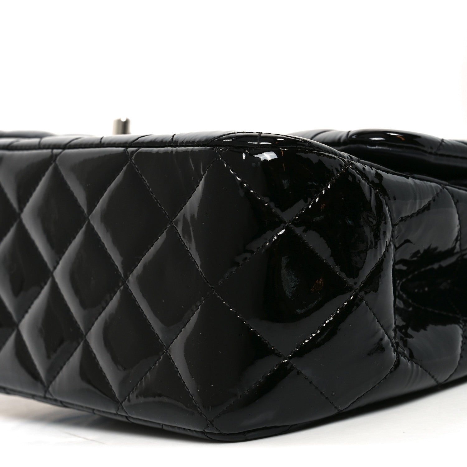 Chanel Patent Quilted Jumbo Double Flap Black 10 of 10
