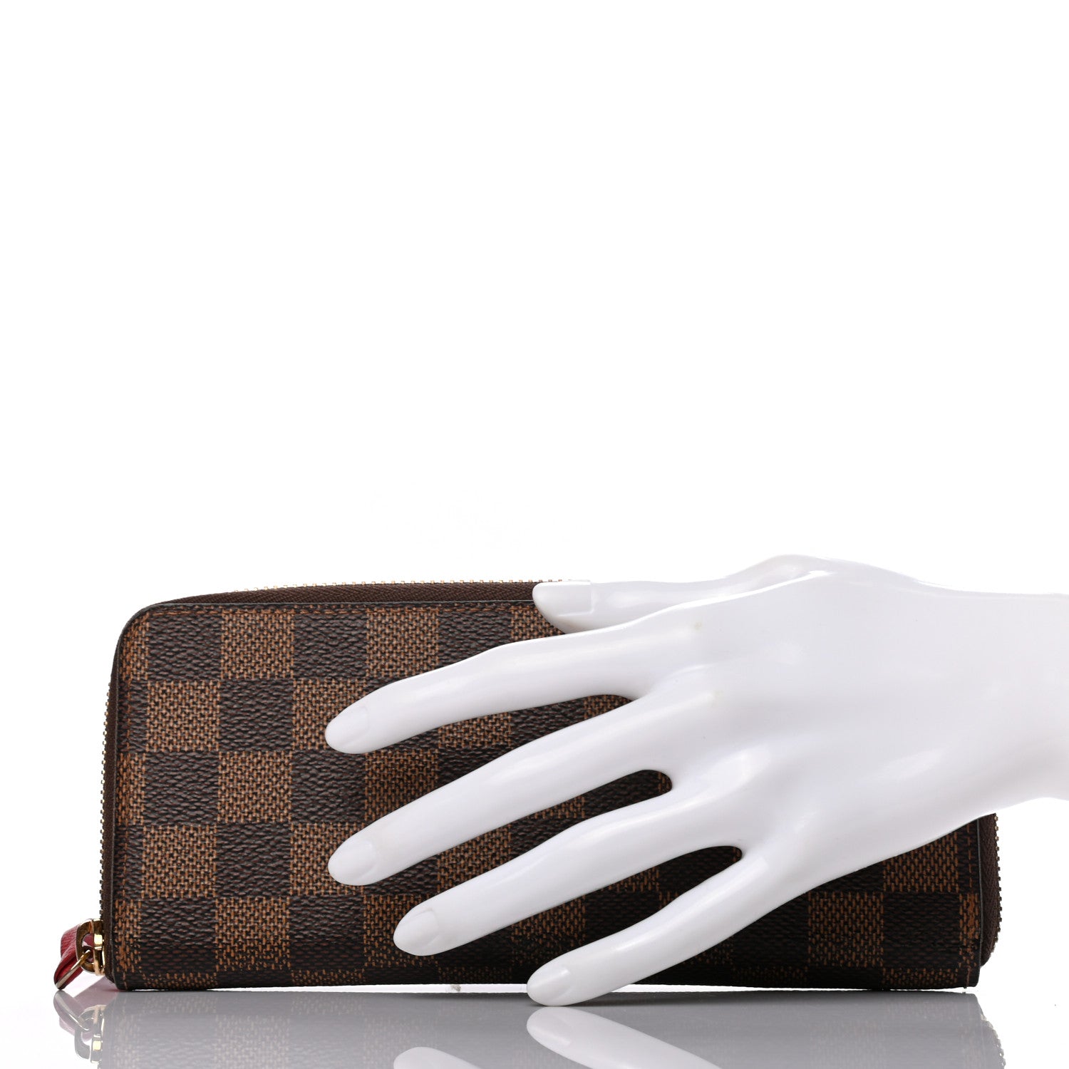 Louis Vuitton Damier Ebene Clemence Wallet Cherry 2 of 7