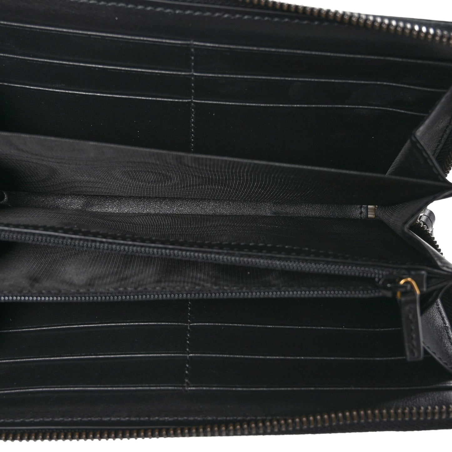 Calfskin Matelasse GG Marmont Zip Around Organizer Wallet Black
