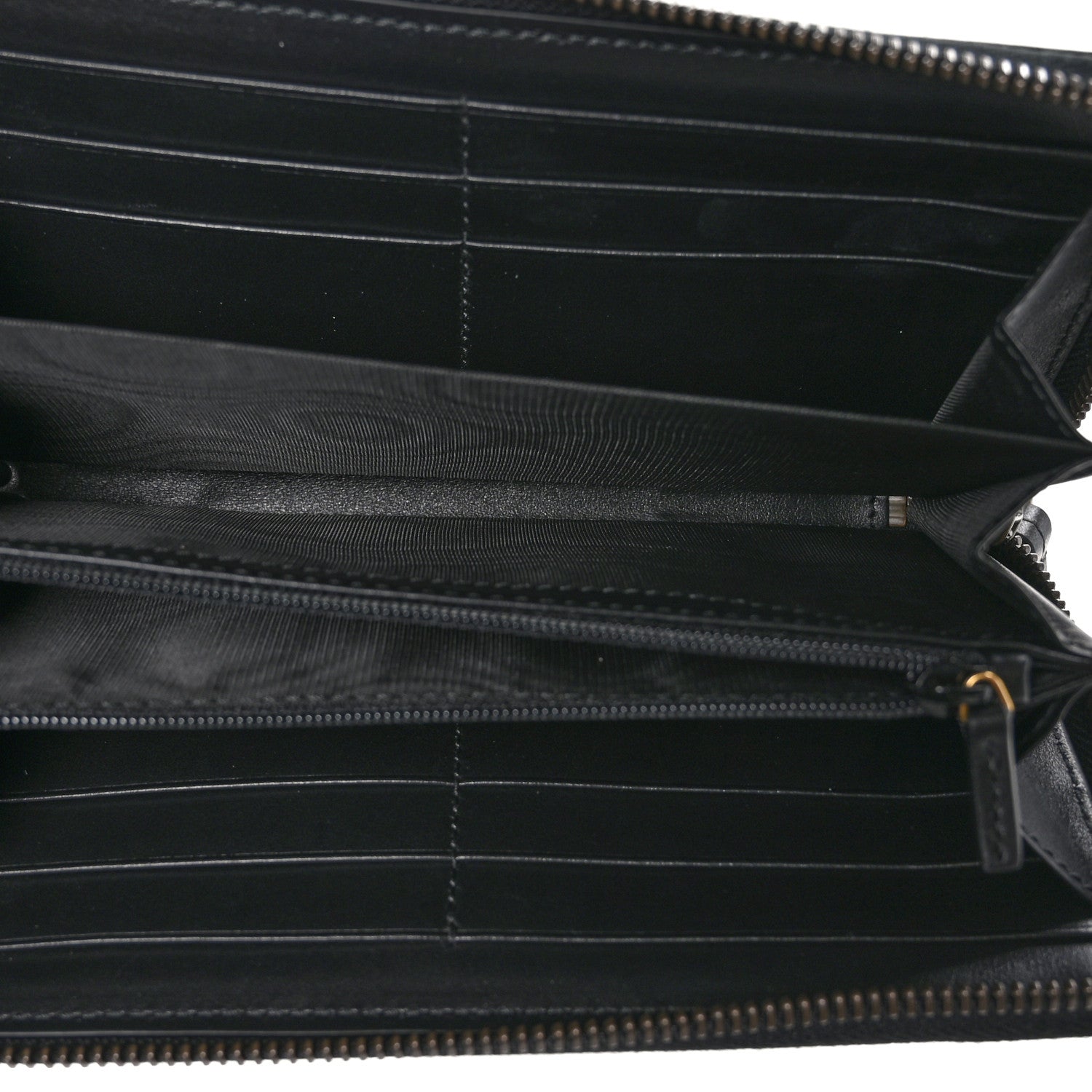 Gucci Calfskin Matelasse GG Marmont Zip Around Organizer Wallet Black 5 of 9