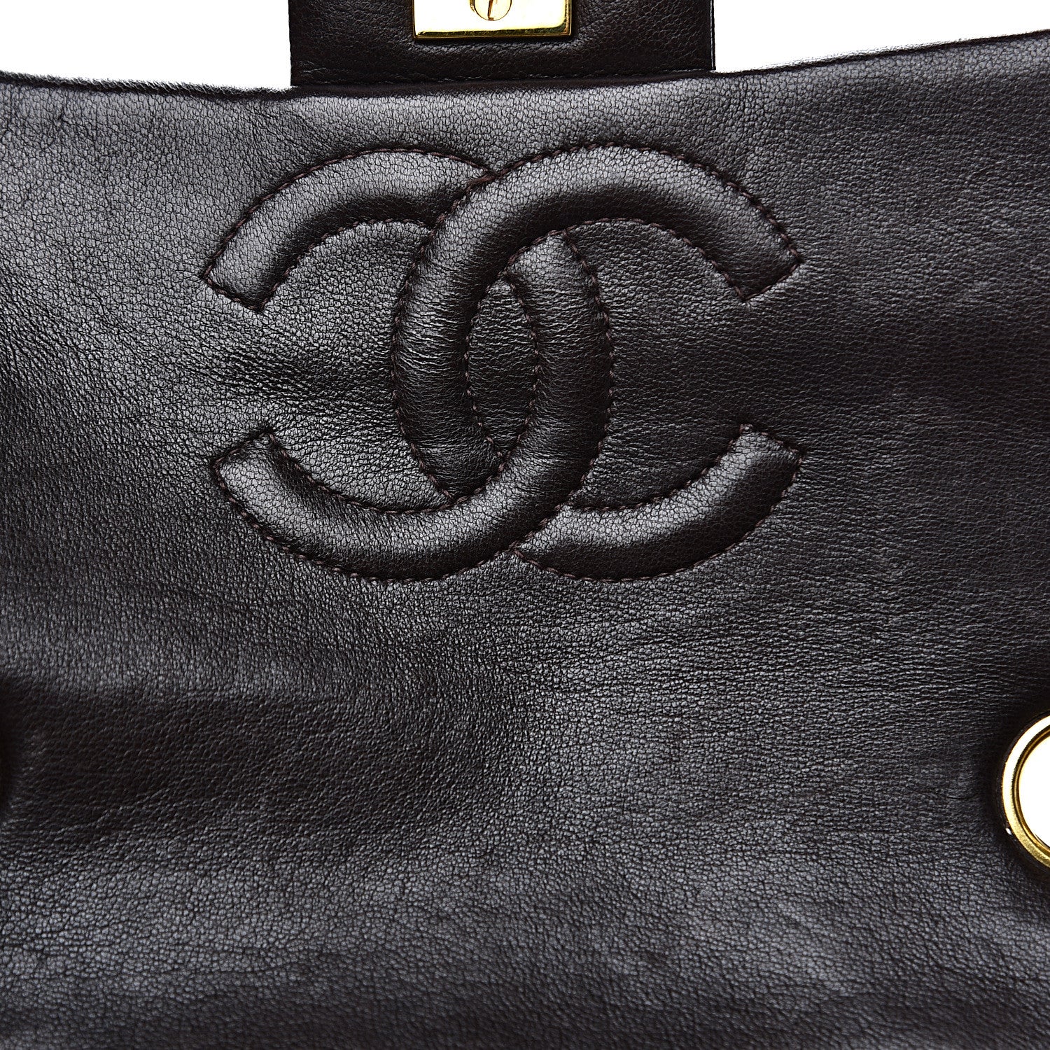 Chanel Lambskin Quilted Mini Square Flap Brown 5 of 14