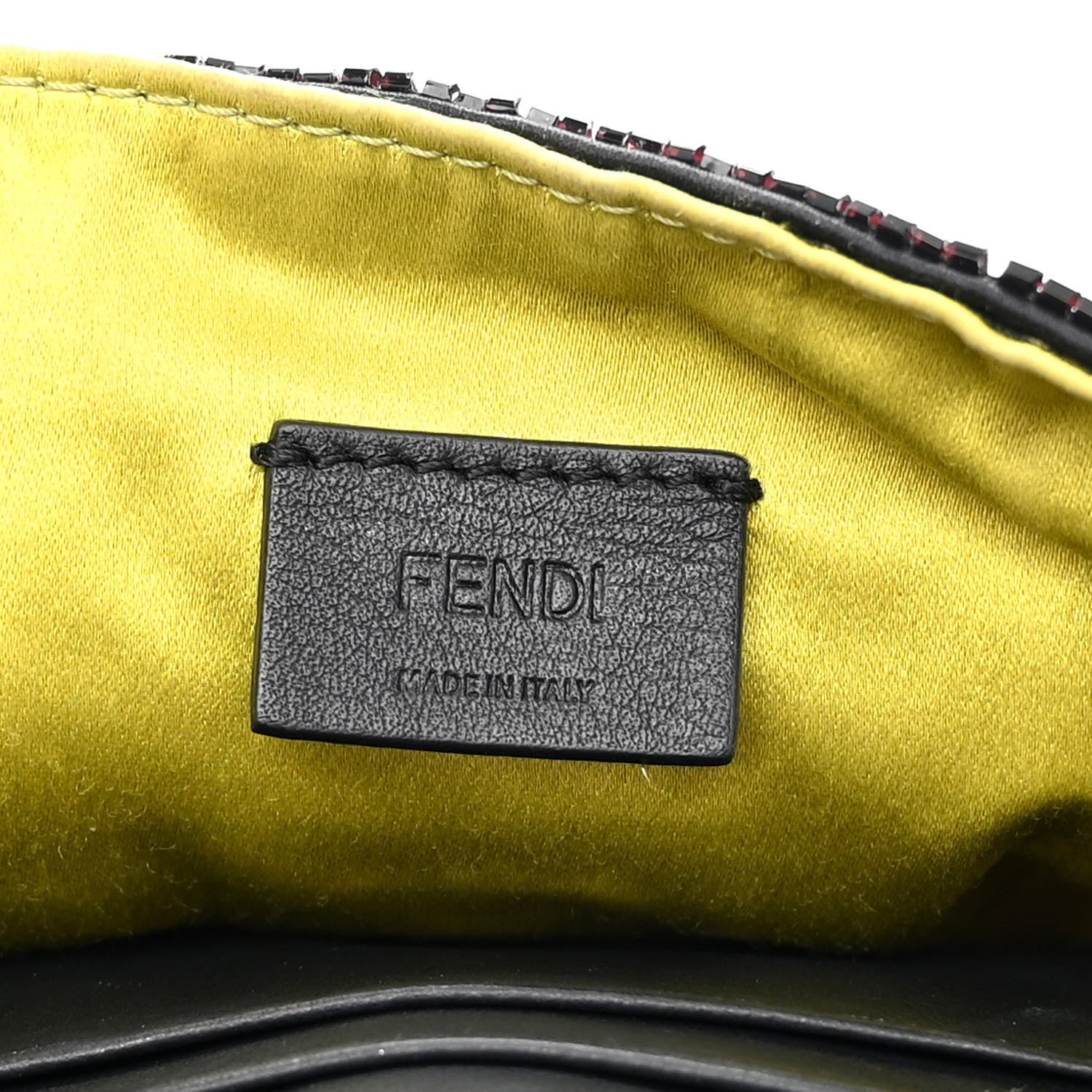 Fendi Sequin Paillettes Vitello Grace Sex and the City Mini Baguette Black 6 of 11