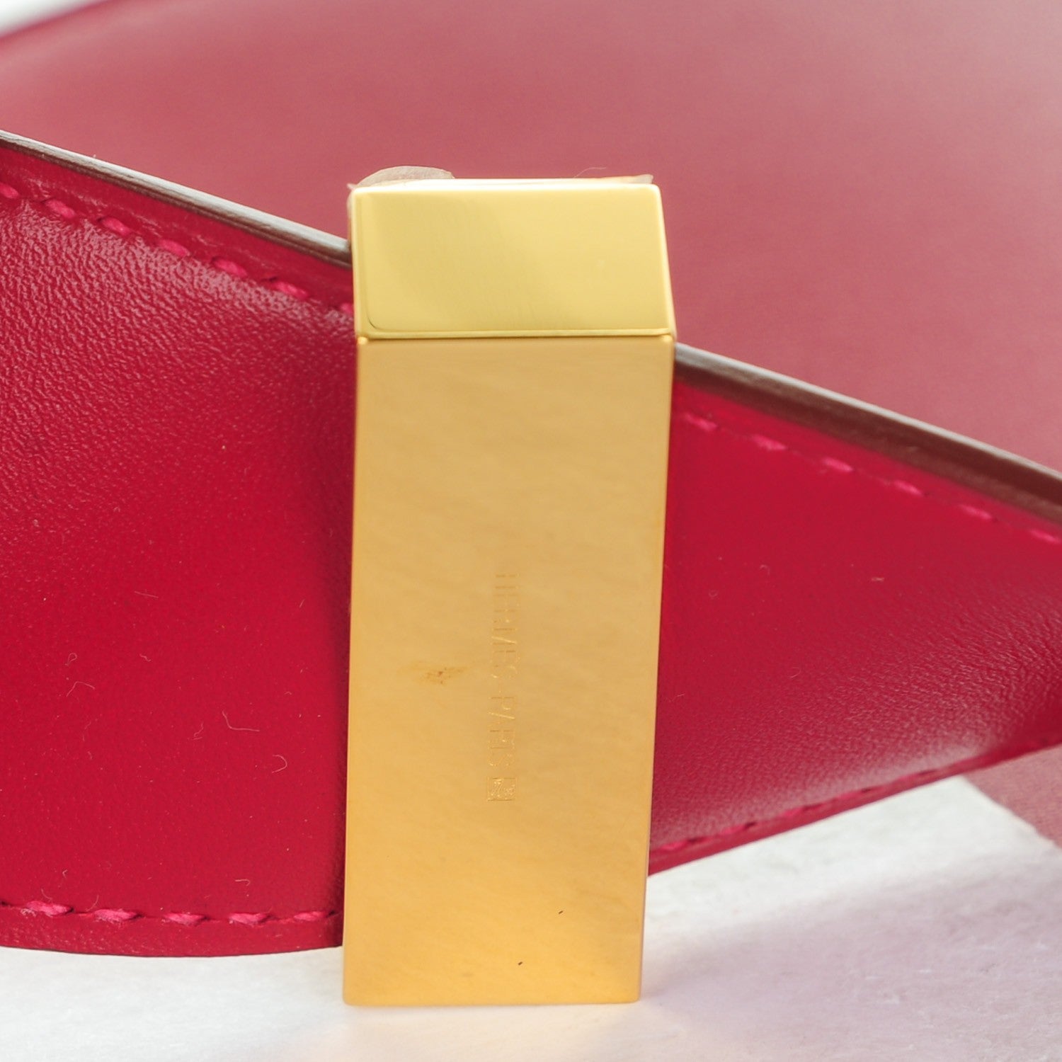 Hermes Tadelakt Medor 23 Clutch Rouge Vif 9 of 10