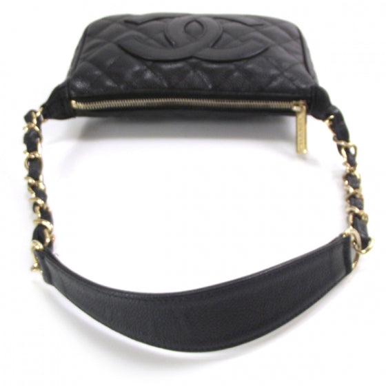 Chanel Caviar Quilted Pochette Black 5 of 9