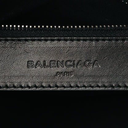 Balenciaga Calfskin Woven Nylon Mesh Classic Silver Hardware Mini City Black White 6 of 10