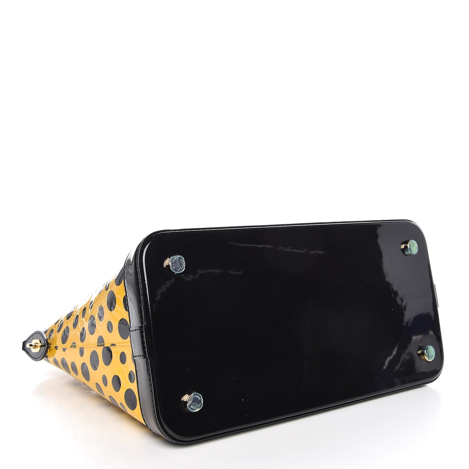 Louis Vuitton Vernis Kusama Infinity Dots Lockit MM Yellow 4 of 7