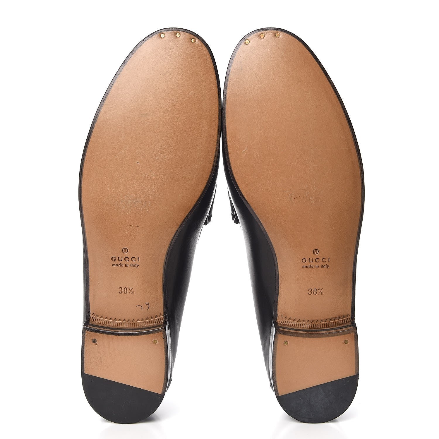 Gucci Calfskin Womens 1953 Horsebit Loafers 38.5 Black 5 of 9