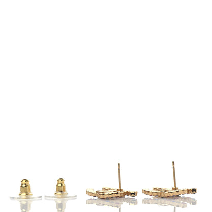 Chanel Crystal Over The Rainbow CC Earrings Gold Multicolor 2 of 3