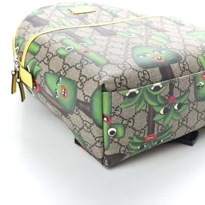Gucci GG Supreme Monogram Smiling Plants Childrens Backpack 7 of 9