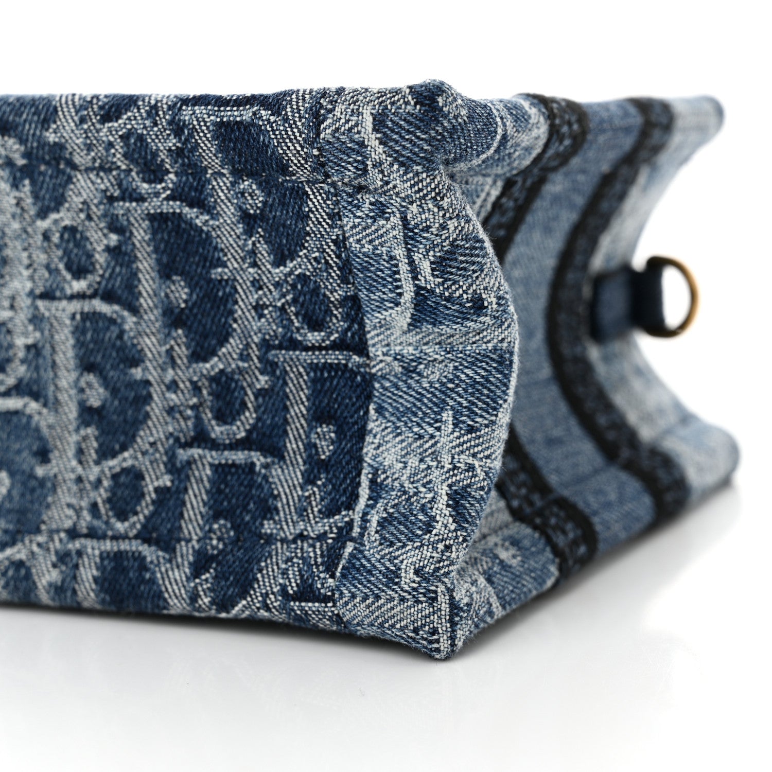 Christian Dior Denim Oblique Mini Book Tote With Strap Blue 10 of 12