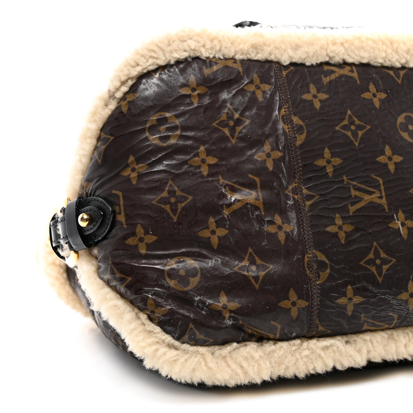 Patent Monogram Shearling Sac Thunder