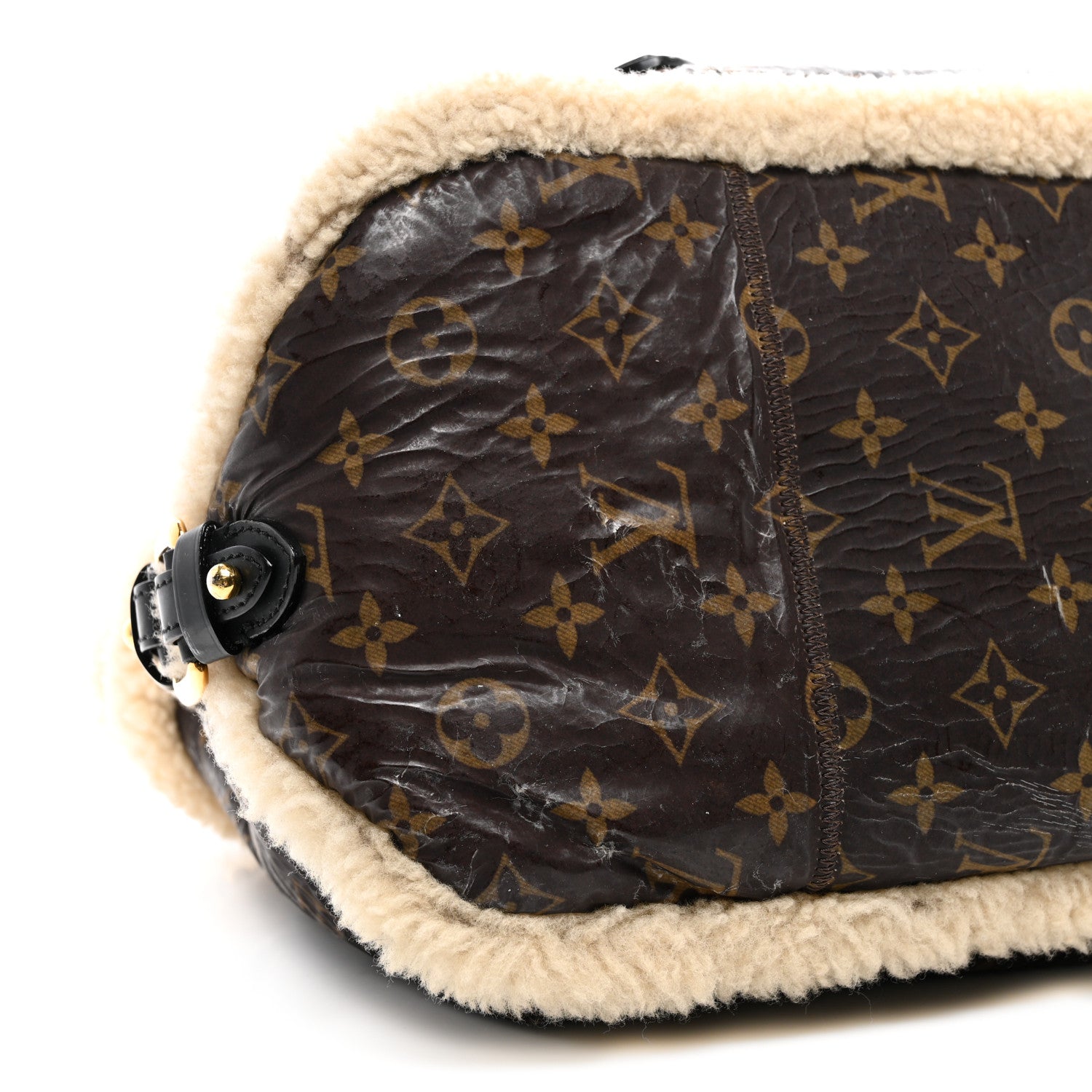 Louis Vuitton Patent Monogram Shearling Sac Thunder 9 of 11