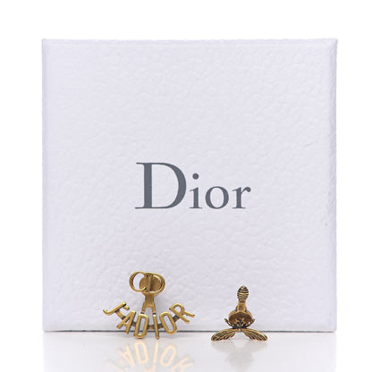 Christian Dior Metal J'Adior Earrings Aged Gold 4 of 4