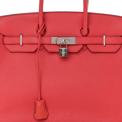 Hermes Taurillon Clemence Birkin 35 Rose Jaipur 7 of 23