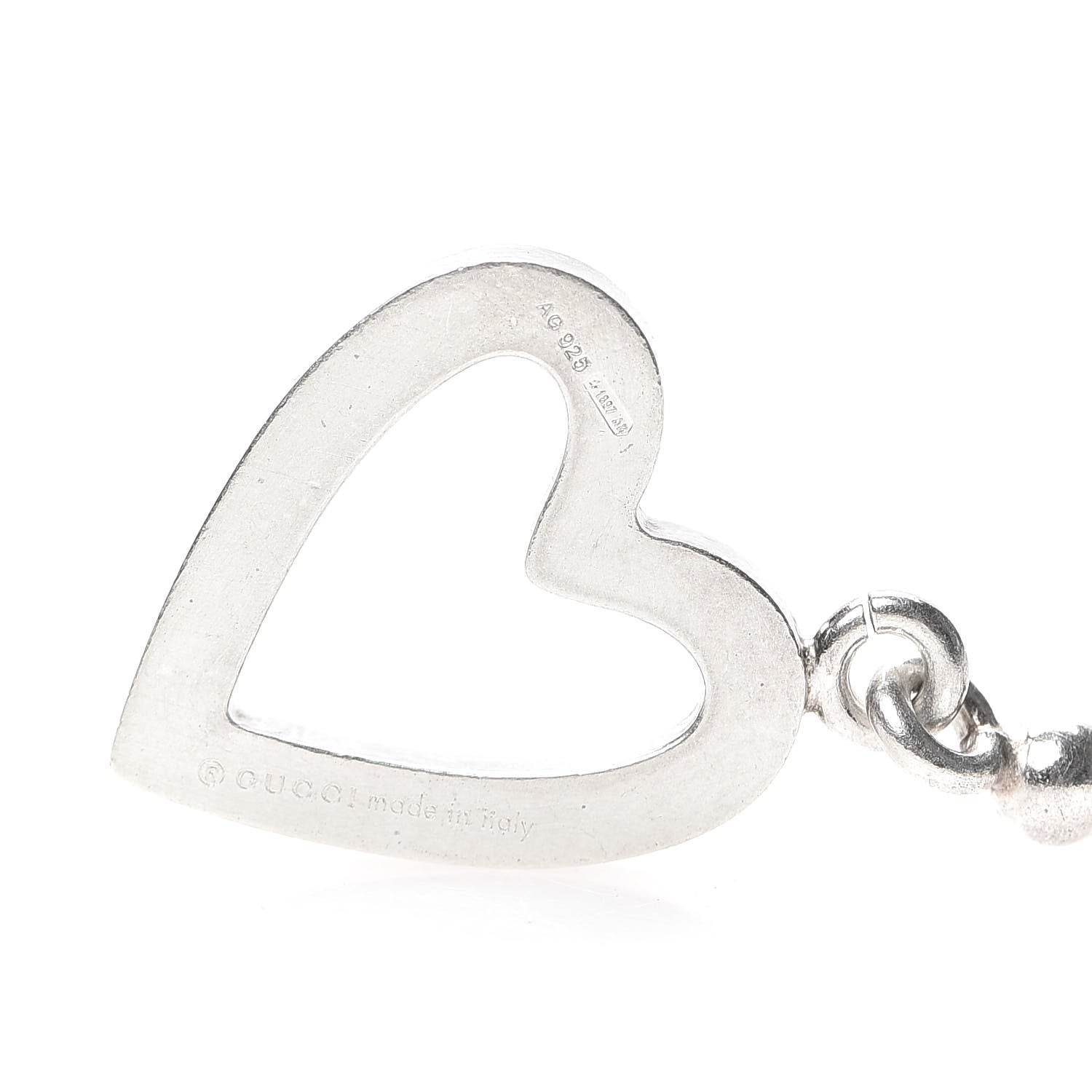 Gucci Sterling Silver Heart Toggle Necklace 4 of 5
