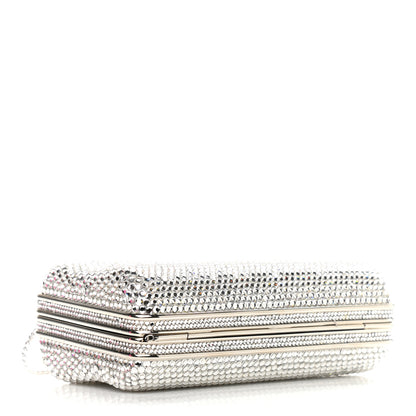 Judith Leiber Swarovski Crystal Minaudiere Clutch Silver 3 of 7