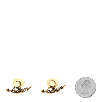 Christian Dior Pearl J'Adior Tribal Earrings Gold 2 of 4