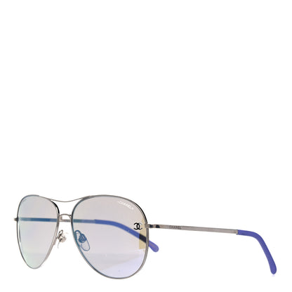 Chanel Polarized CC Aviator Sunglasses 4189-T-Q Purple 1 of 5