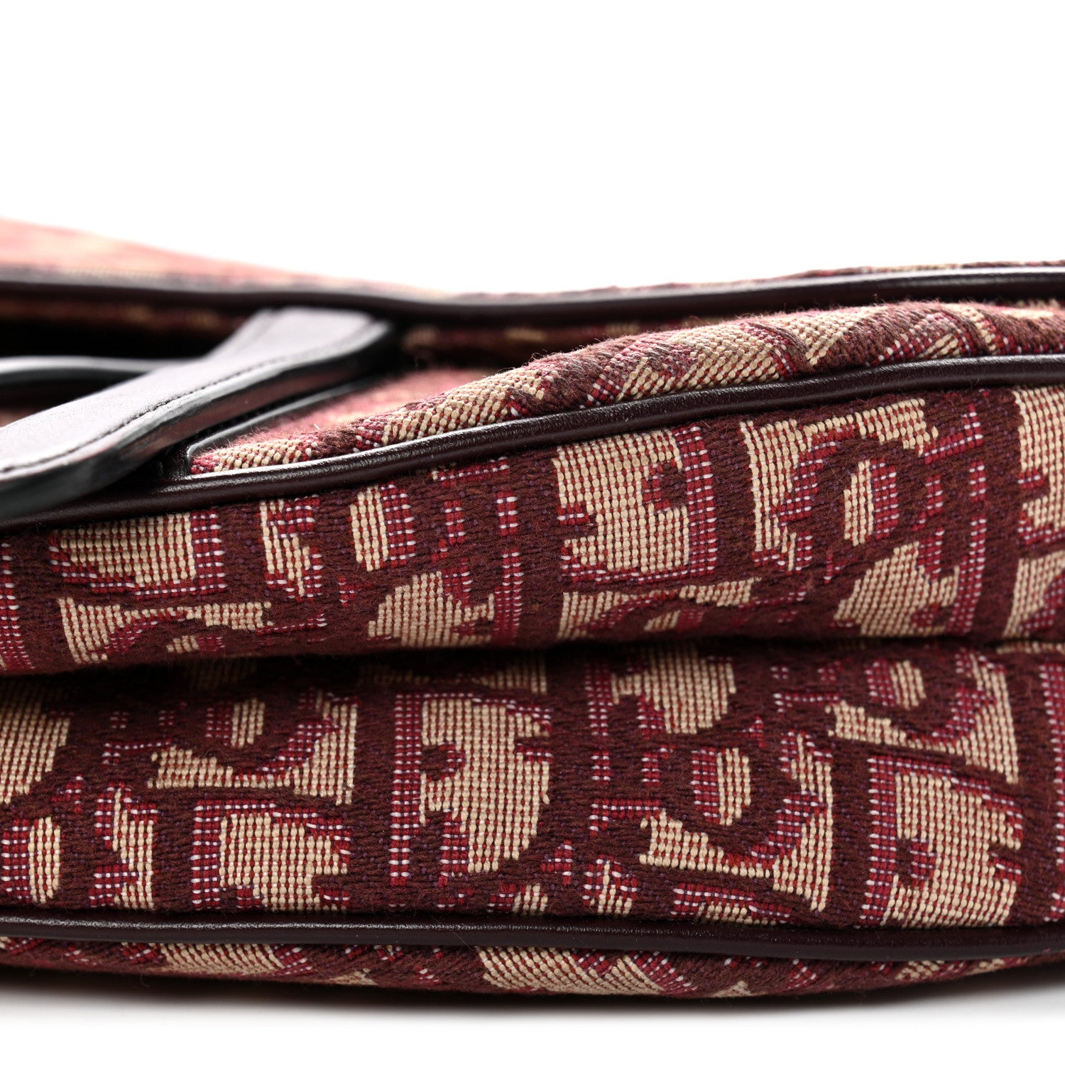 Christian Dior Oblique Saddle Bag Burgundy 10 of 13