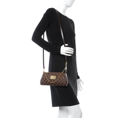 Louis Vuitton Damier Ebene Eva Clutch 2 of 8
