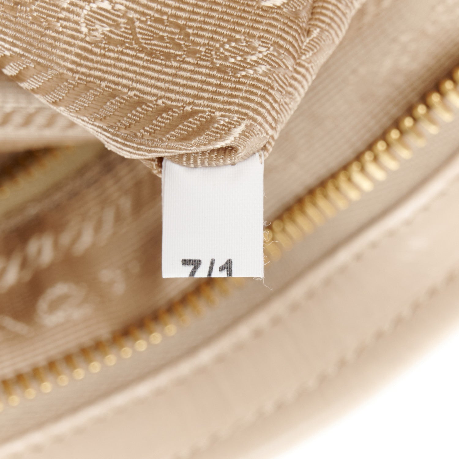 Prada Glossy Calfskin Triangle Medium Bonnie Shoulder Bag Travertine 7 of 10