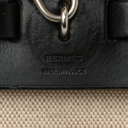 Hermes Toile Vache Calfskin Herbag 30 PM Natural Black 6 of 11