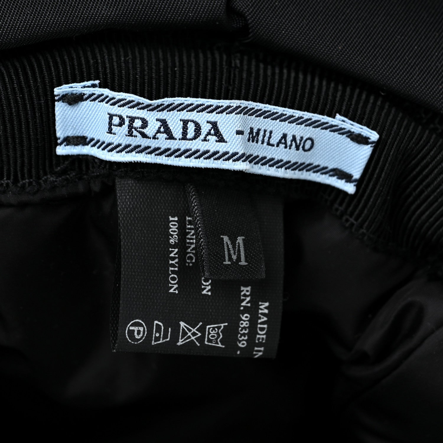 Prada Nylon Ear Flap Hat M Black 7 of 8