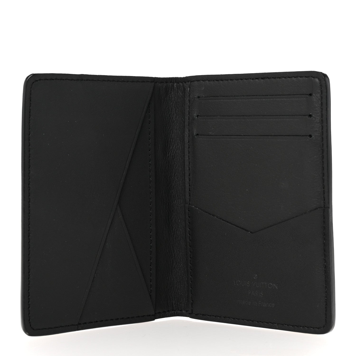Louis Vuitton Calfskin Monogram Shadow Pocket Organizer Black 4 of 6