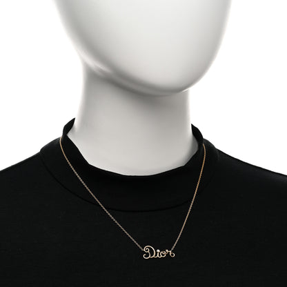 Christian Dior 18K Yellow Gold Diamond Dioramour Pendant Necklace 2 of 6
